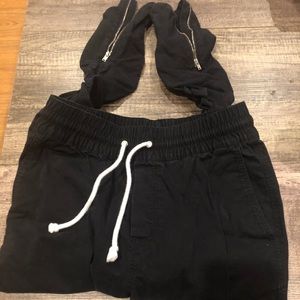 H&M Divided Zipper Ankle Elastic Waist Jogger Pant.